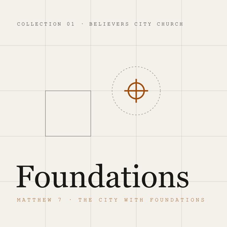 "Foundations" series artwork (DEV EXAMPLE — brand-system cover, see docs/09)